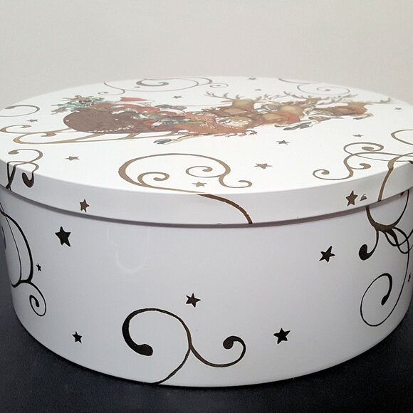 NEW Williams Sonoma Set of 3 Twas the Night Before Christmas Nesting Cookie Tins - Picture 6 of 8